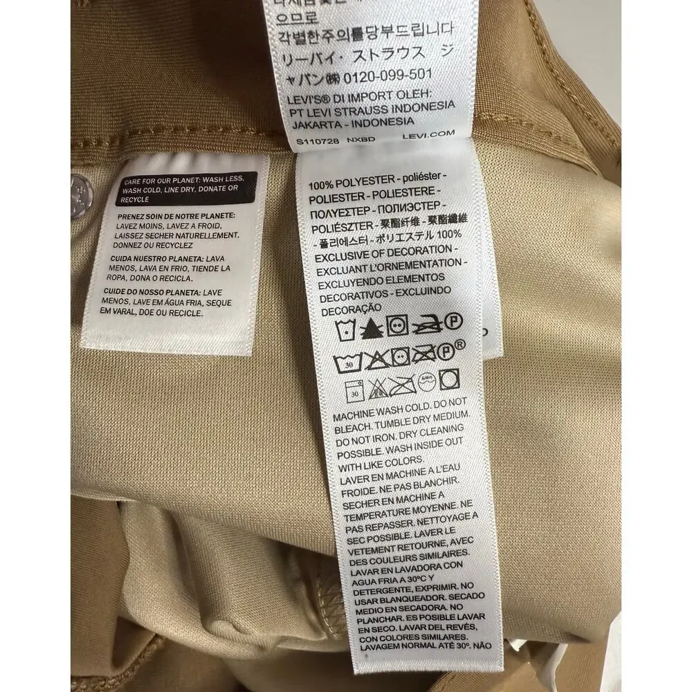 NWT Levi’s 511 Slim Tech Pants Mens 38x32 Brown Walnut High Stretch Performance